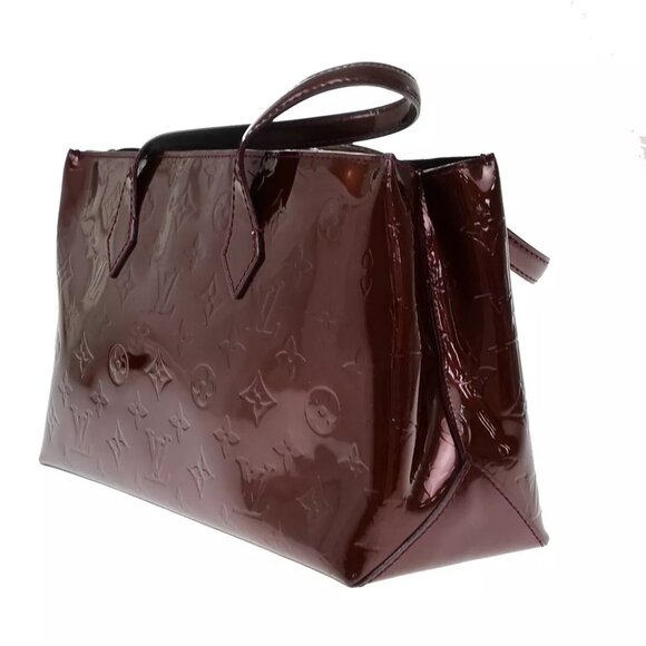 LOUIS VUITTON Wilshire PM Hand Bag Monogram Vernis Rouge Fauviste - Picture 4 of 14